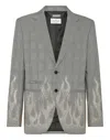 Philipp Plein English Check Blazer Ls Strass Flame
