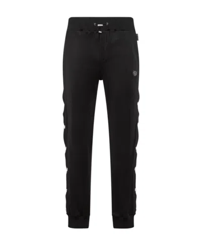 Philipp Plein Engraved-buttons Drawstring Track Pants In Black