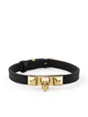 Philipp Plein Plein Enigma Calf Leather Bracelet In Gold