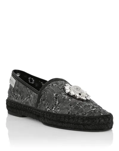 Philipp Plein Espadrillas Skull In Black