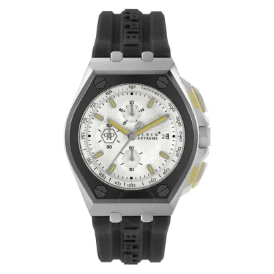 Philipp Plein Extreme Chronograph Quartz Silver Dial Men's Watch Pwgaa0121 In Black / Silver / White
