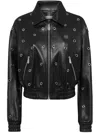 Philipp Plein Eyelet-detailing Bomber Jacket In Black