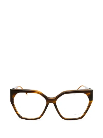 Philipp Plein Eyewear Cat-eye Glasses In Brown