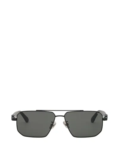 Philipp Plein Eyewear Double-bridge Pilot-frame Sunglasses In Gray