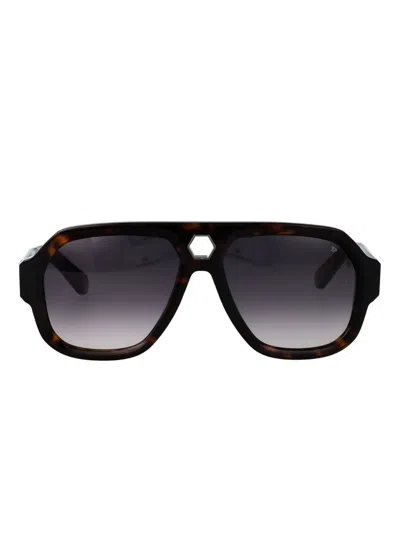 Philipp Plein Eyewear Geometric-frame Sunglasses In Brown