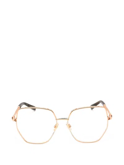Philipp Plein Eyewear Geometric-frame Glasses In Gold