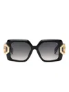 Philipp Plein Eyewear Eckige Sonnenbrille Mit Logo In Black