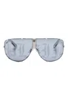 Philipp Plein Eyewear Logo-print Shield-frame Sunglasses In Silber