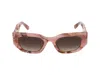 Philipp Plein Square-frame Acetate Sunglasses Woman Sunglasses Pink Size 51 Acetate In Opaline Pink+marbled Pink