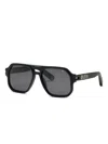 Philipp Plein Eyewear Oversize-frame Sunglasses In Black