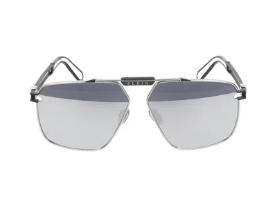 Philipp Plein Eyewear Pilot Frame Sunglasses In Silver