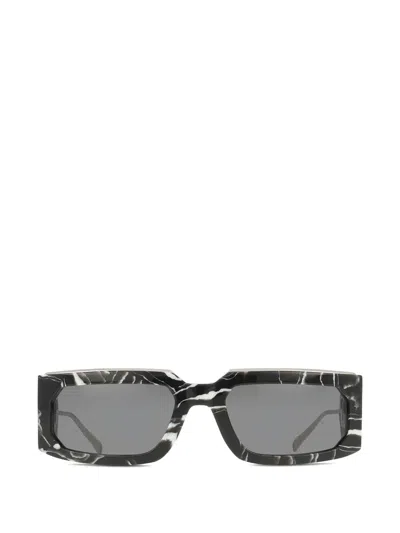 Philipp Plein Eyewear Rectangle Marble Sunglasses In Black