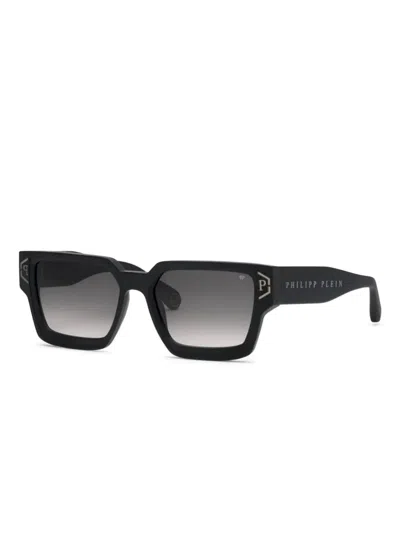 Philipp Plein Eyewear 长方形框太阳眼镜 In Black