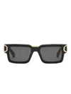 Philipp Plein Eyewear Rectangular-frame Sunglasses In Black