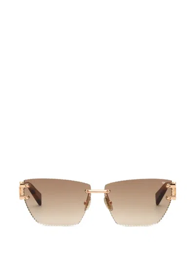 Philipp Plein Eyewear Rimless Sunglasses In Gold