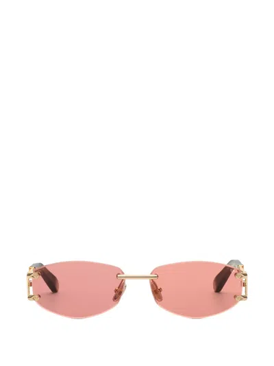 Philipp Plein Eyewear Sleek Oval-lenses Sunglasses In Pink