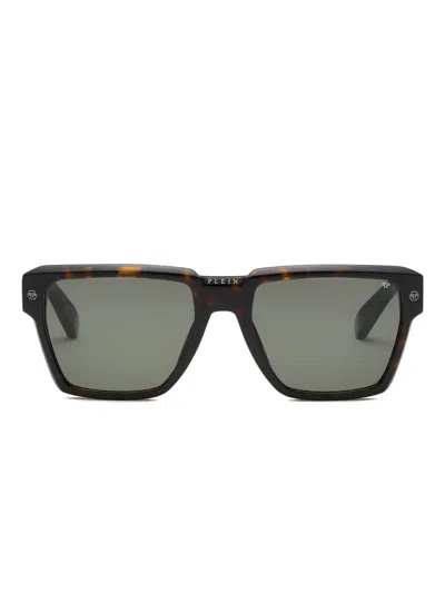 Philipp Plein Eyewear Square-frame Sunglasses In Brown