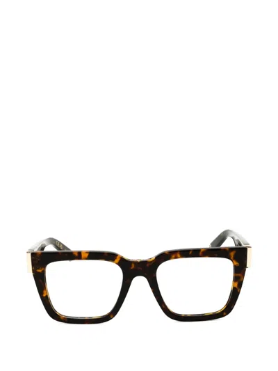 Philipp Plein Eyewear Tortoiseshell-effect Rectangle-frame Glasses In Brown