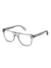 Philipp Plein Eyewear Transparent Frames In Grey