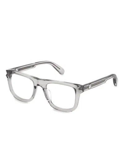 Philipp Plein Eyewear Transparent Frames In Grey