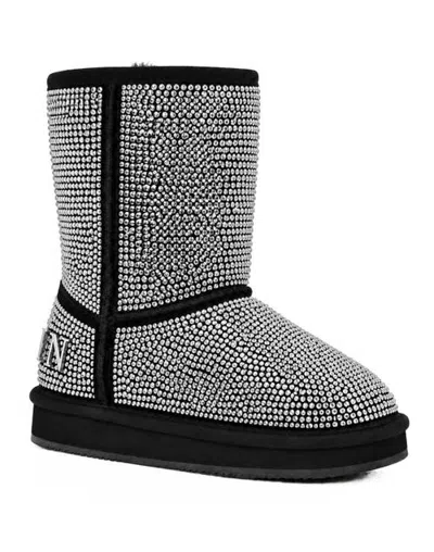 Philipp Plein Fake Suede Winter Boots Strass Women In Multi