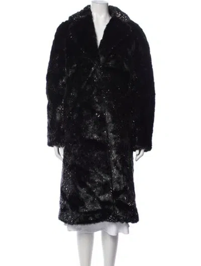 Pre-owned Philipp Plein Faux Fur Jacket In Black