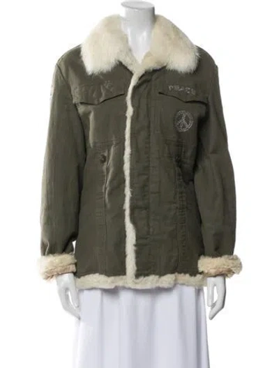 Pre-owned Philipp Plein Faux Fur Jacket In Gray