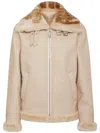 Philipp Plein Faux-shearling Aviator Jacket In Neutrals