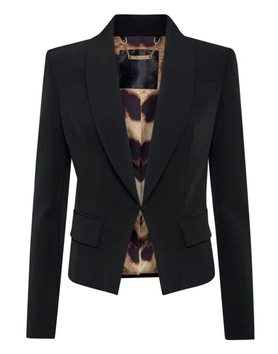 Philipp Plein Fitted Blazer In Black