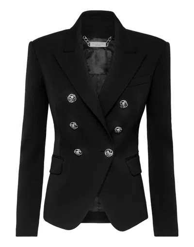 Philipp Plein Fitted Blazer In Black