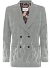 Philipp Plein Flame-appliqué Blazer In Black