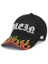 Philipp Plein Flame Logo-embroidered Cap In 黑色