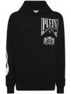 Philipp Plein Flame Racing Hoodie In Black