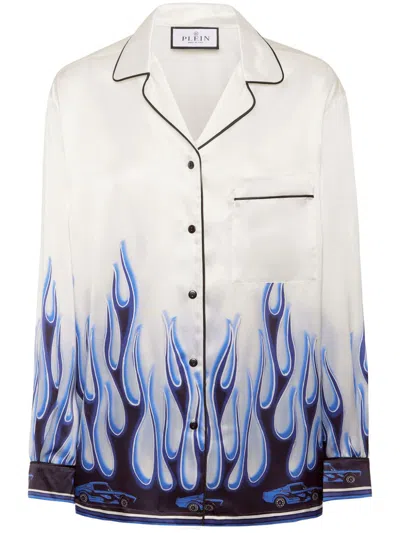 Philipp Plein Flame Shirt In White