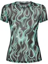 Philipp Plein Flameshort Sleeve Tulle T In Black  