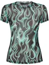 Philipp Plein Flameshort Sleeve Tulle T In Multi