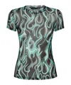 Philipp Plein Flameshort Sleeve Tulle T In Black