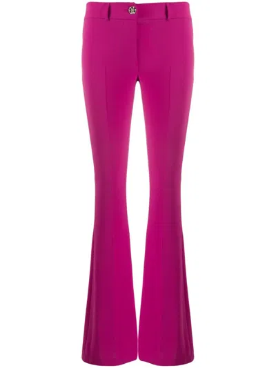 Philipp Plein Flared Trousers In Pink