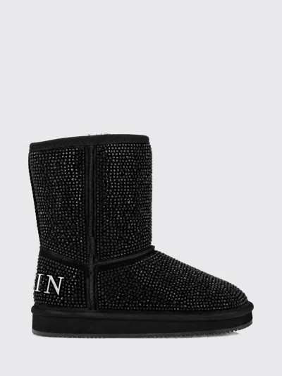 Philipp Plein Flat Ankle Boot Woman Color Black