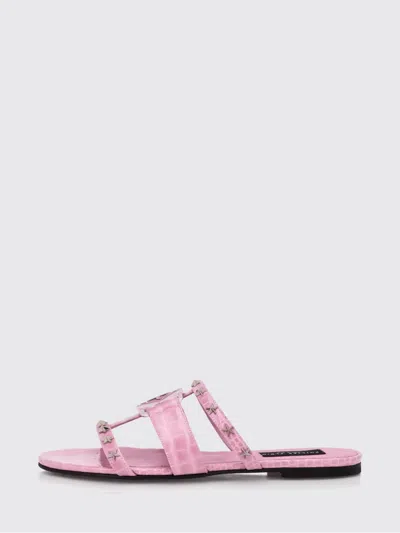Philipp Plein Flat Sandal Woman In Pink