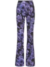 Philipp Plein Floral-print High-rise Bootcut Jeans In Black
