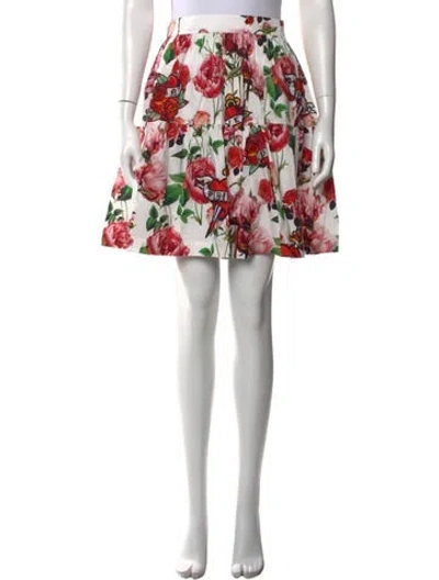 Pre-owned Philipp Plein Floral Print Mini Skirt W/ Tags In Red