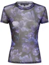 Philipp Plein Floral-print Round-neck T-shirt In Black
