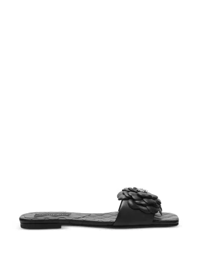 Philipp Plein Flower Leather Sandals In Multi