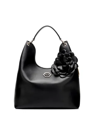 Philipp Plein Flower Shoulder Bag In Red