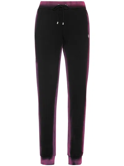 Philipp Plein Fluo Cotton Track Pants In Black