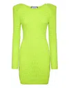 Philipp Plein Patterned-knit Mini Dress In Green