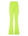 Philipp Plein Patterned-knit Flared Trousers In Green