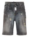 Philipp Plein Distressed-effect Denim Shorts In Multi
