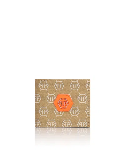 Philipp Plein French Wallet Jacquard Monogram In Multi